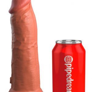 8â Vibrating + Dual Density Silicone Cock